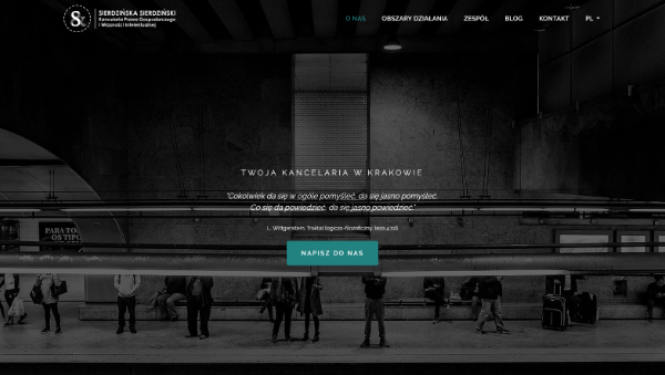 Projekt strony internetowej dla kancelarii Państwa Sierdzinskich z Krakowa